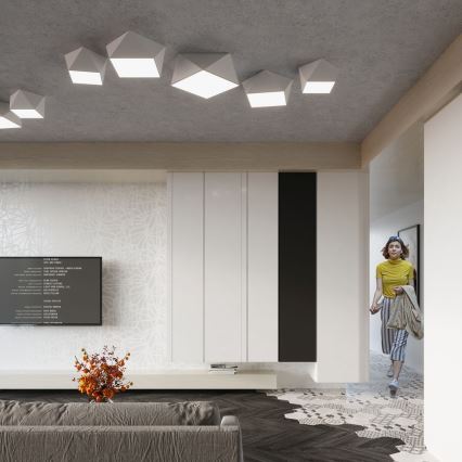 Plafoniera HEXA 3xE27/60W/230V bianca