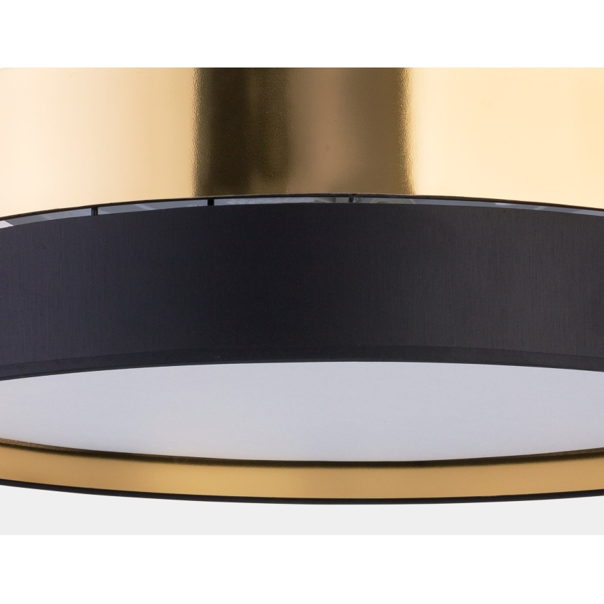 Plafoniera HILTON 4xE27/15W/230V d. 60 cm ottone/nero