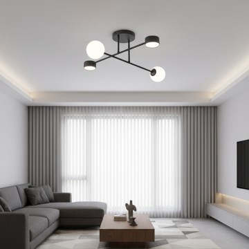 Plafoniera HOLON 2xG9/8W/230V + 2xGX53/12W nero