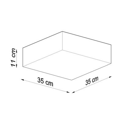 Plafoniera HORUS 35 2xE27/60W/230V nero