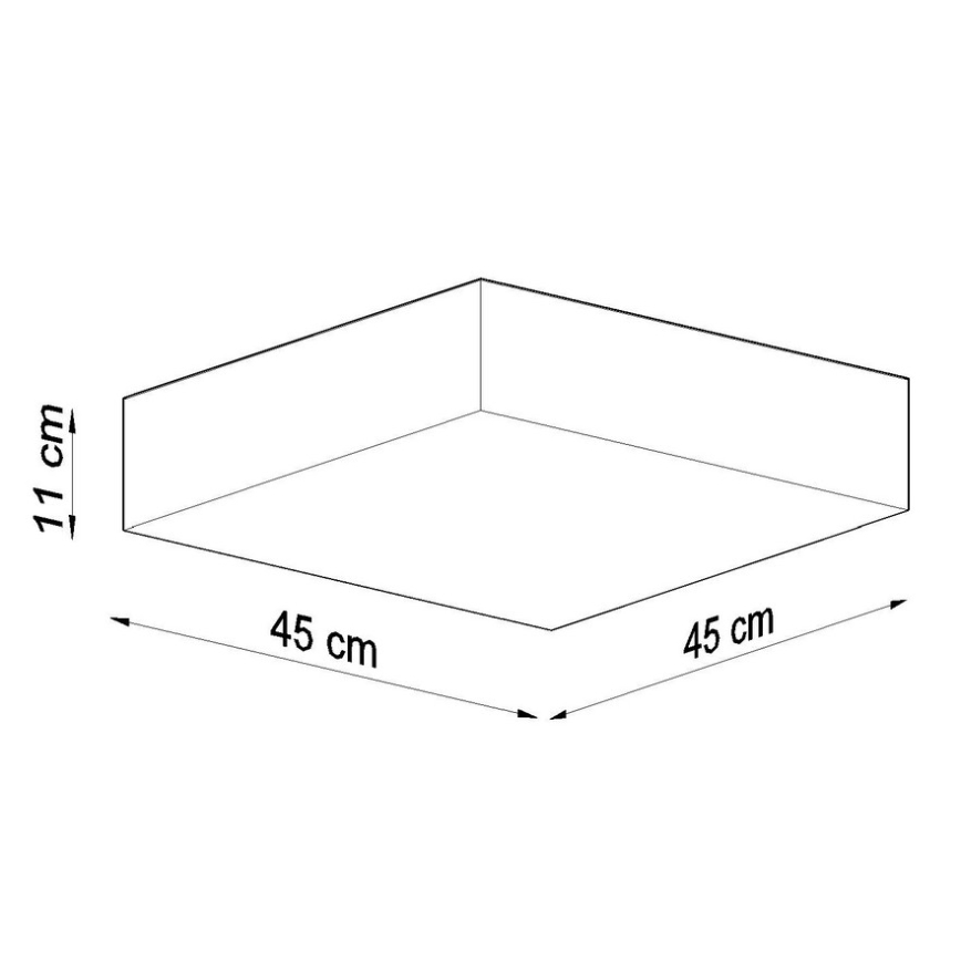 Plafoniera HORUS 45 3xE27/60W/230V bianco