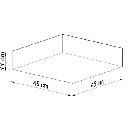 Plafoniera HORUS 45 3xE27/60W/230V nero