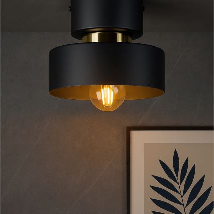 Plafoniera IGNIA 1xE27/60W/230V nera