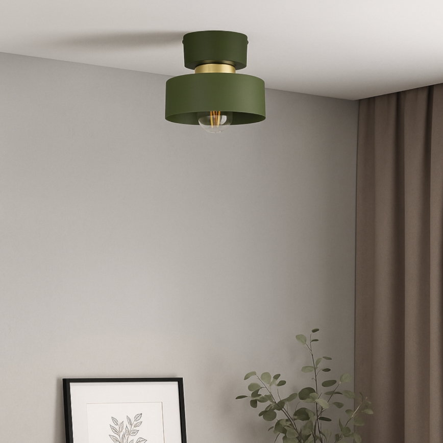 Plafoniera IGNIA 1xE27/60W/230V verde/oro