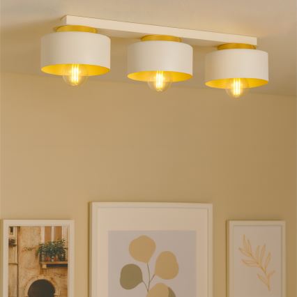 Plafoniera IGNIA 3xE27/60W/230V bianco/oro