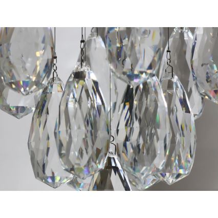 Plafoniera a cristalli LED MAJURO LED/30W/230V Ø 45 cm cromo lucido + telecomando