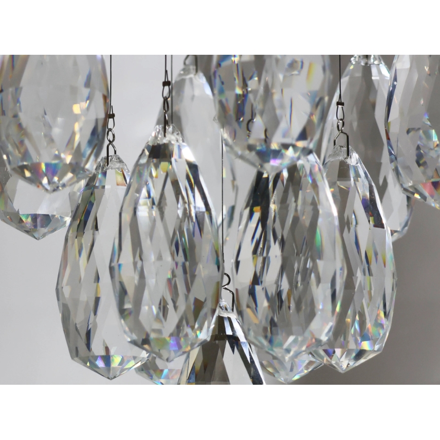 Plafoniera a cristalli LED MAJURO LED/30W/230V Ø 45 cm cromo lucido + telecomando