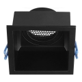 Plafoniera incasso GU10 9x9 cm nero