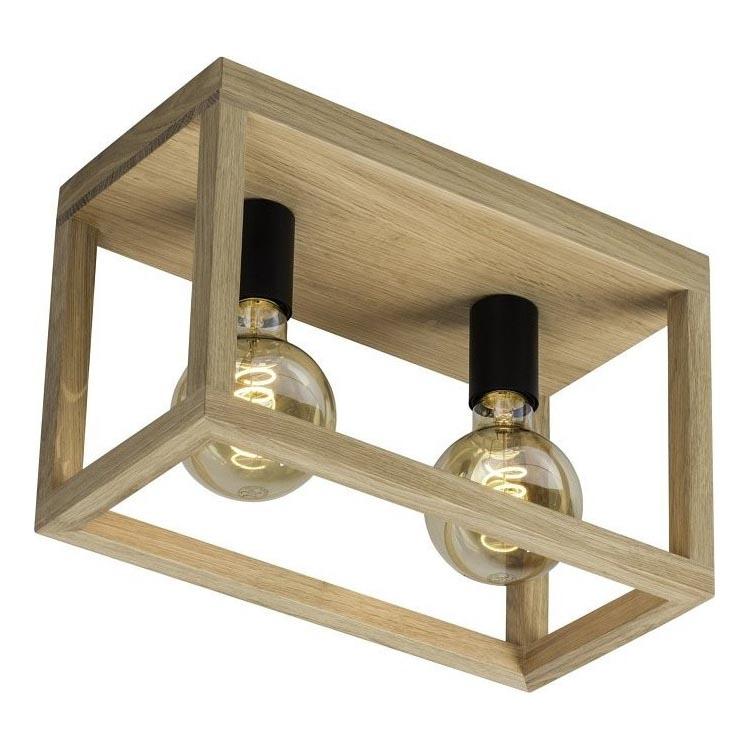 Plafoniera KAGO 2xE27/60W/230V quercia opaco