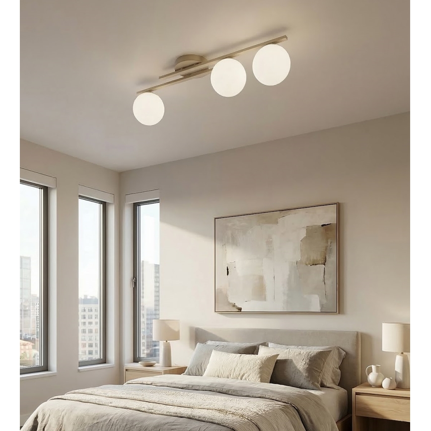 Plafoniera KAIRO 3xE14/10W/230V beige