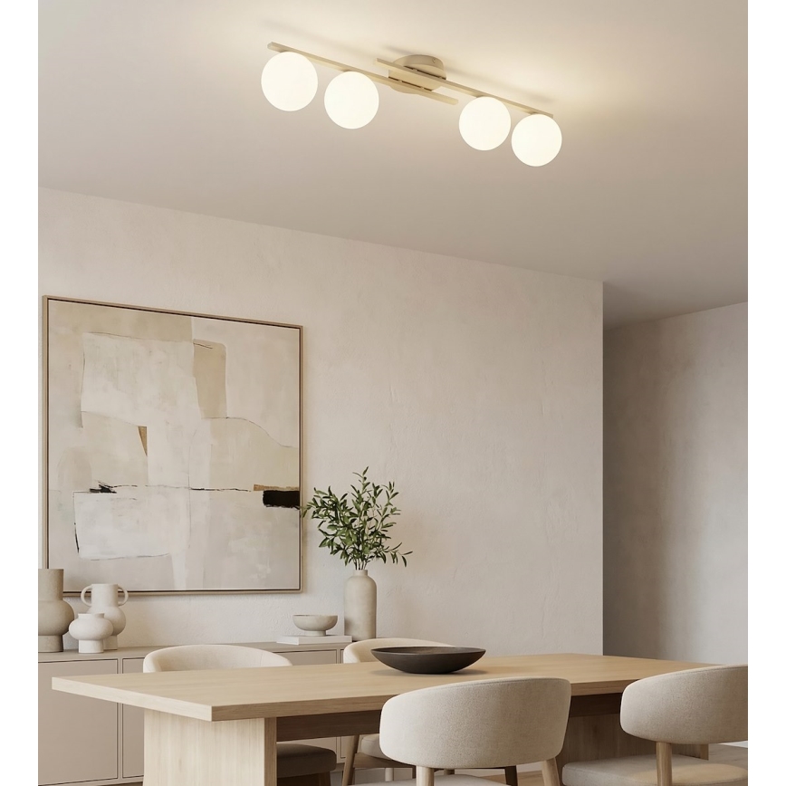 Plafoniera KAIRO 4xE14/10W/230V beige