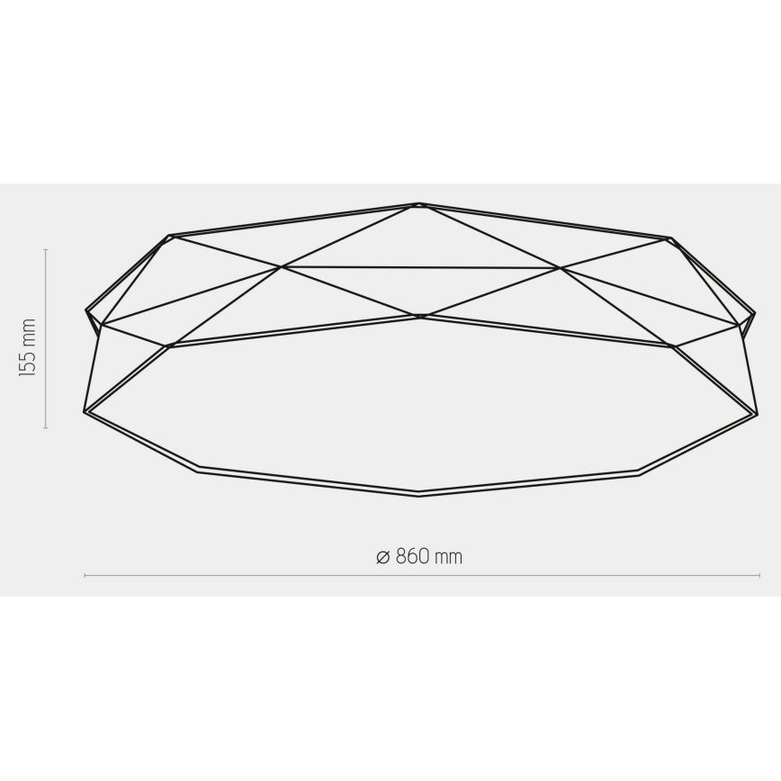 Plafoniera KANTOOR 6xE27/15W/230V nera