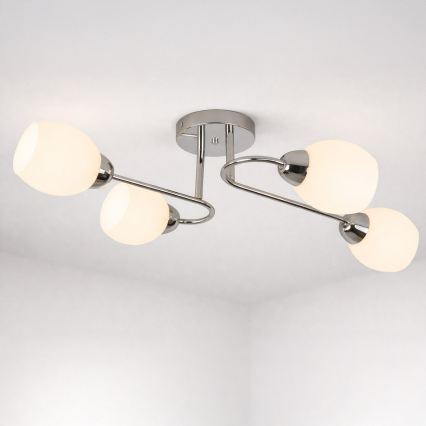 Plafoniera KING 4xE27/15W/230V cromo lucido