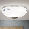 Plafoniera LANDHAUS 1xE27/60W/230V diametro 21 cm cromo opaco/bianco