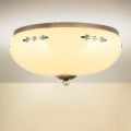 Plafoniera LANDHAUS 3xE27/60W/230V Ø 35 cm bronzo/beige/blu