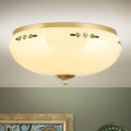 Plafoniera LANDHAUS 3xE27/60W/230V Ø 35 cm ottone/beige/verde