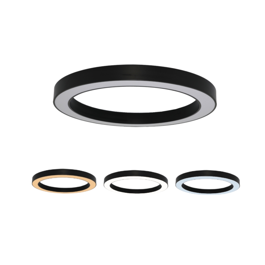 Plafoniera LED 100W/230V 3000/4000/6500K Ø 100 cm nera