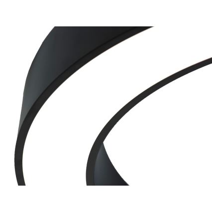 Plafoniera LED 100W/230V 3000/4000/6500K Ø 100 cm nera