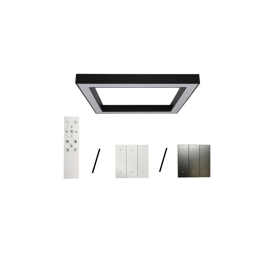 Plafoniera LED/130W/230V 3000/4000/6500K 100x100 cm nera