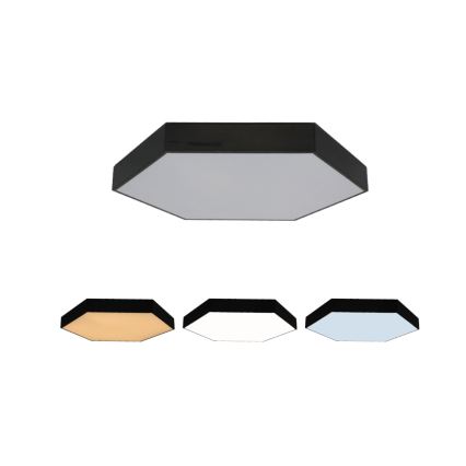 Plafoniera LED 135W/230V 3000/4000/6500K Ø 80 cm nera