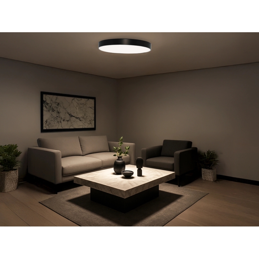 Plafoniera LED/135W/230V 3000/4000/6500K Ø 80 cm nero