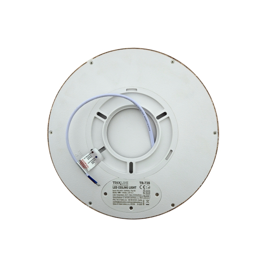 Plafoniera LED 18W/230V 3000/4000/6500K Ø 23 cm marrone
