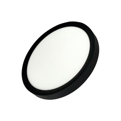 Plafoniera LED/18W/230V 3000/4000/6500K Ø 23 cm nera