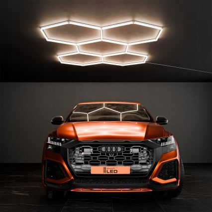 Plafoniera LED da soffitto HEXAGON LED/240W/85-265V 4000K 298x209 cm CRI 90 IP44 bianco