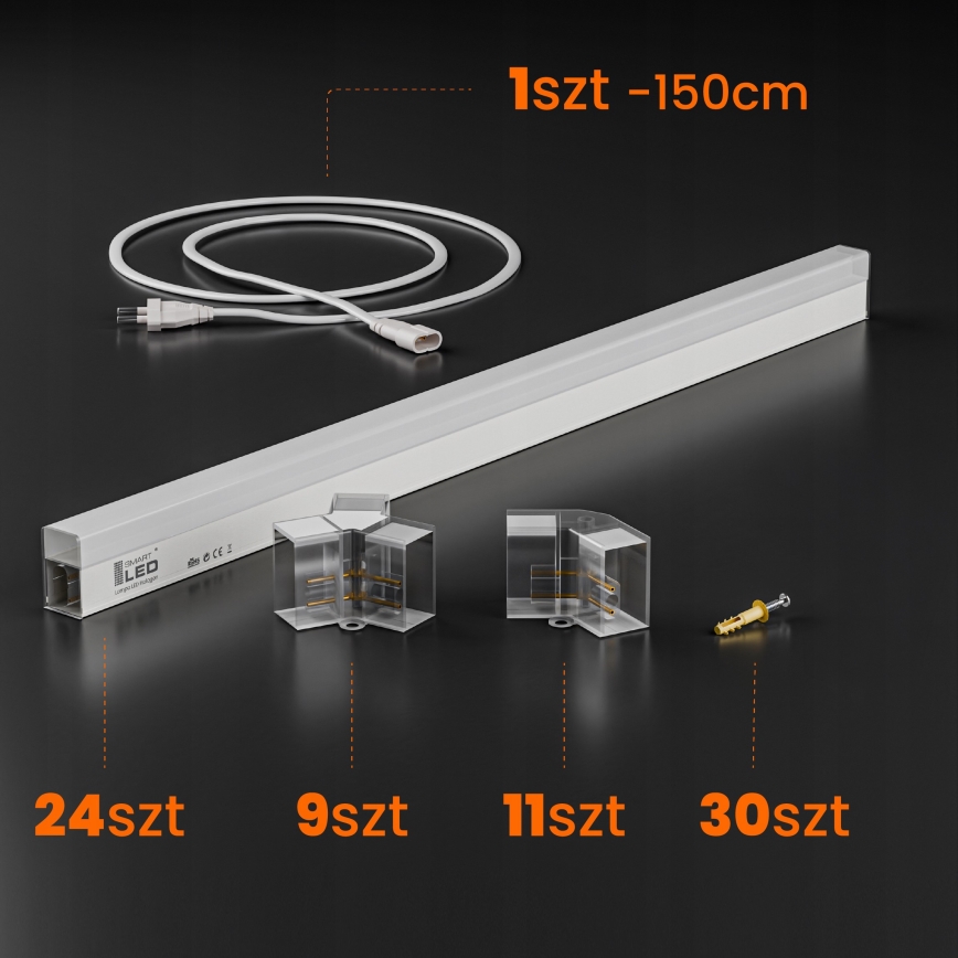 Plafoniera LED HEXAGON LED/240W/85-265V 4000K 298x209 cm CRI 90 IP54 bianca