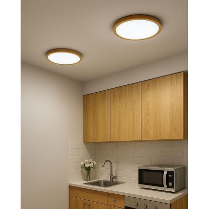 Plafoniera LED/24W/230V 3000/4000/6500K Ø 30 cm beige