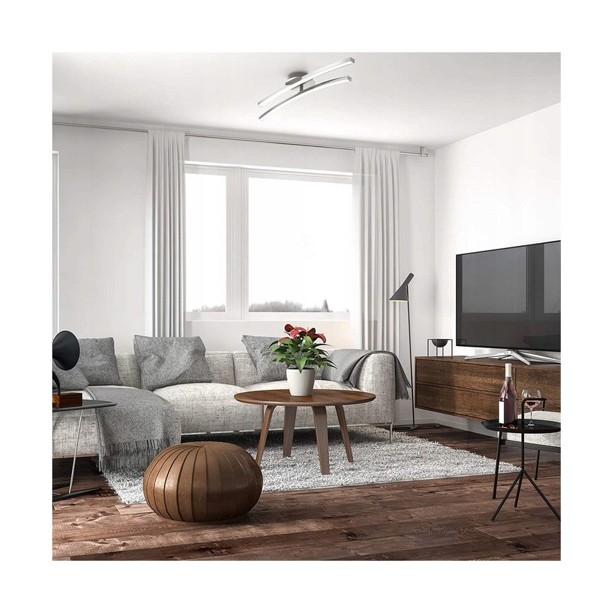 Plafoniera LED 2x LED/6W/230V cromato lucido