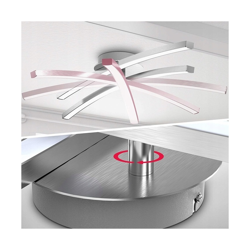 Plafoniera LED 2x LED/6W/230V cromato lucido