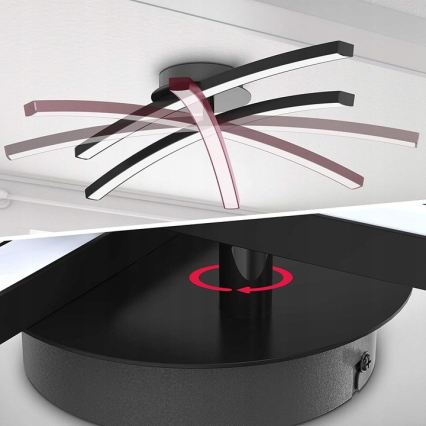 Plafoniera LED 2xLED/6W/230V 3000K nero