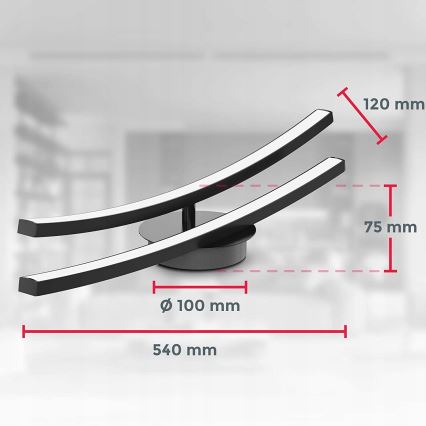 Plafoniera LED 2xLED/6W/230V 3000K nero