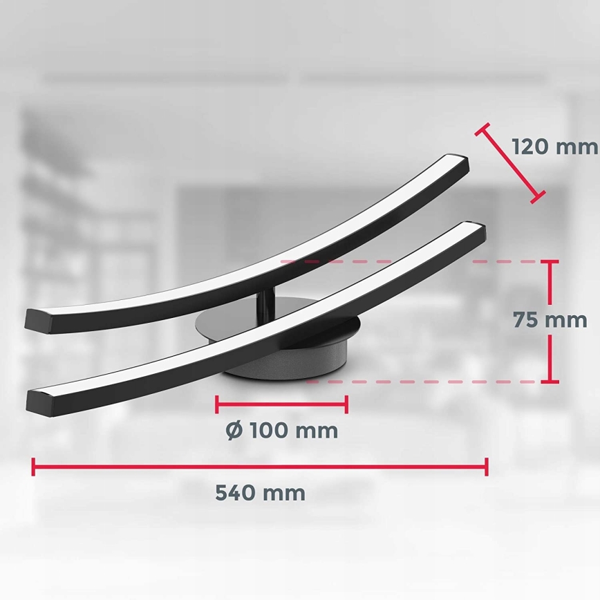 Plafoniera LED 2xLED/6W/230V 3000K nero