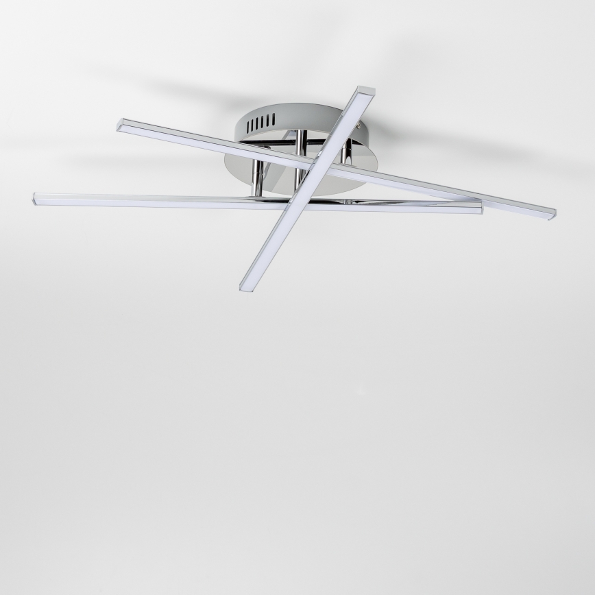 Plafoniera LED 3 x 3 W, 230 V, cromato lucido