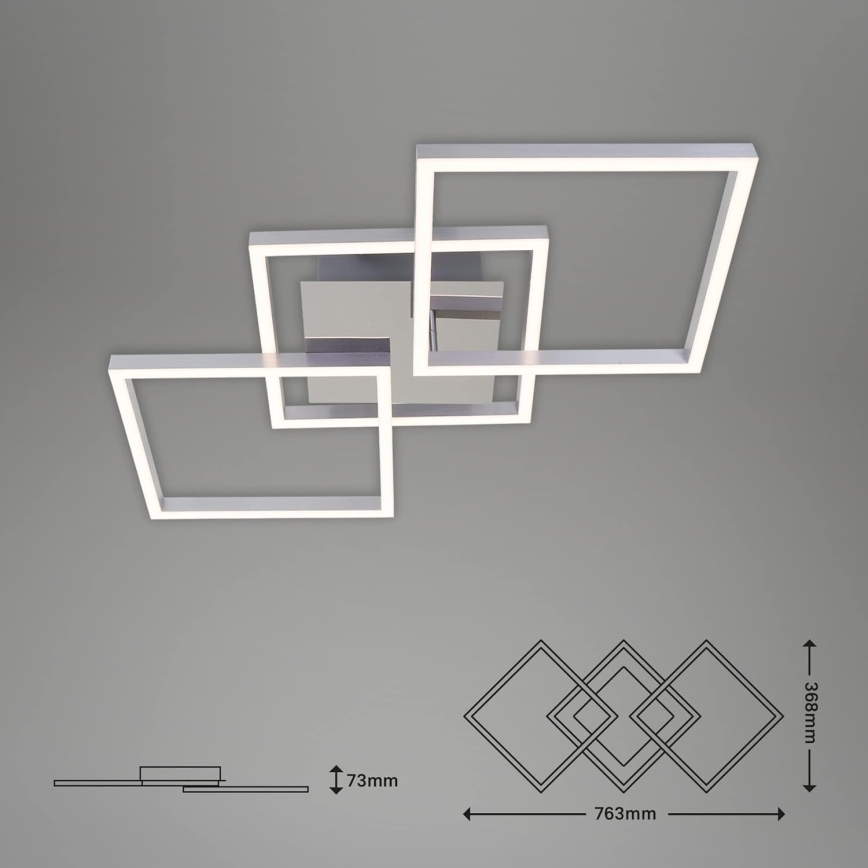 Plafoniera LED/33W/230V 3000K cromo opaco