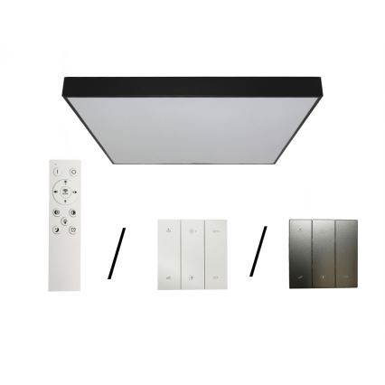Plafoniera LED/340W/230V 3000/4000/6500K 100x100 cm nero