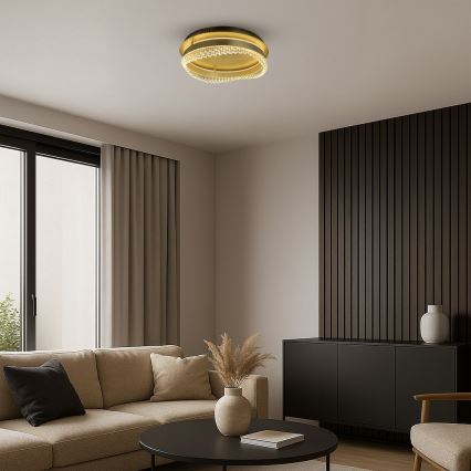 Plafoniera LED 36W/230V Ø 43 cm, dorata