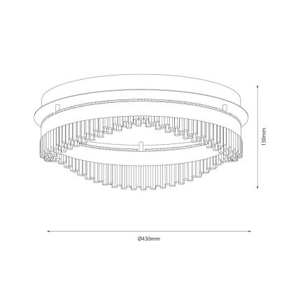 Plafoniera LED 36W/230V Ø 43 cm, dorata