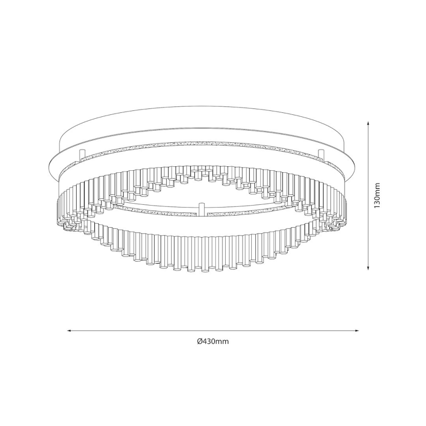 Plafoniera LED 36W/230V Ø 43 cm, dorata