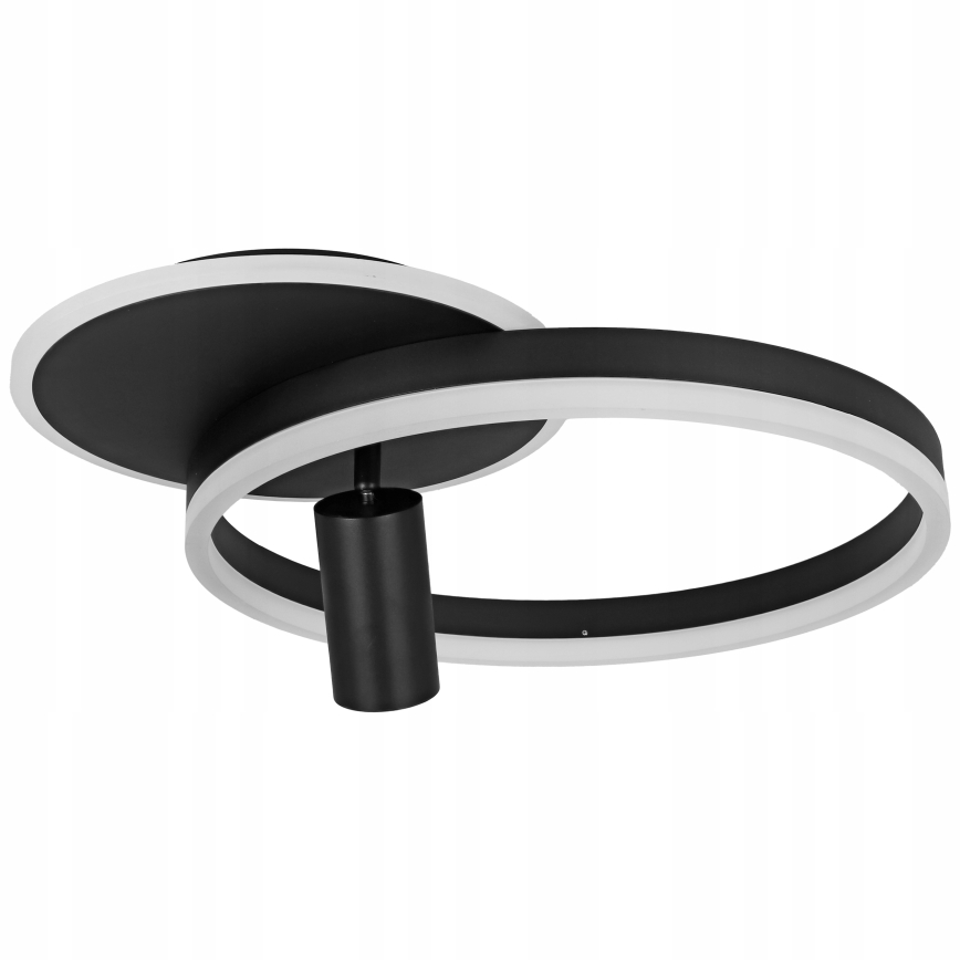 Plafoniera LED 38W/230V + 1xGU10/30W nera