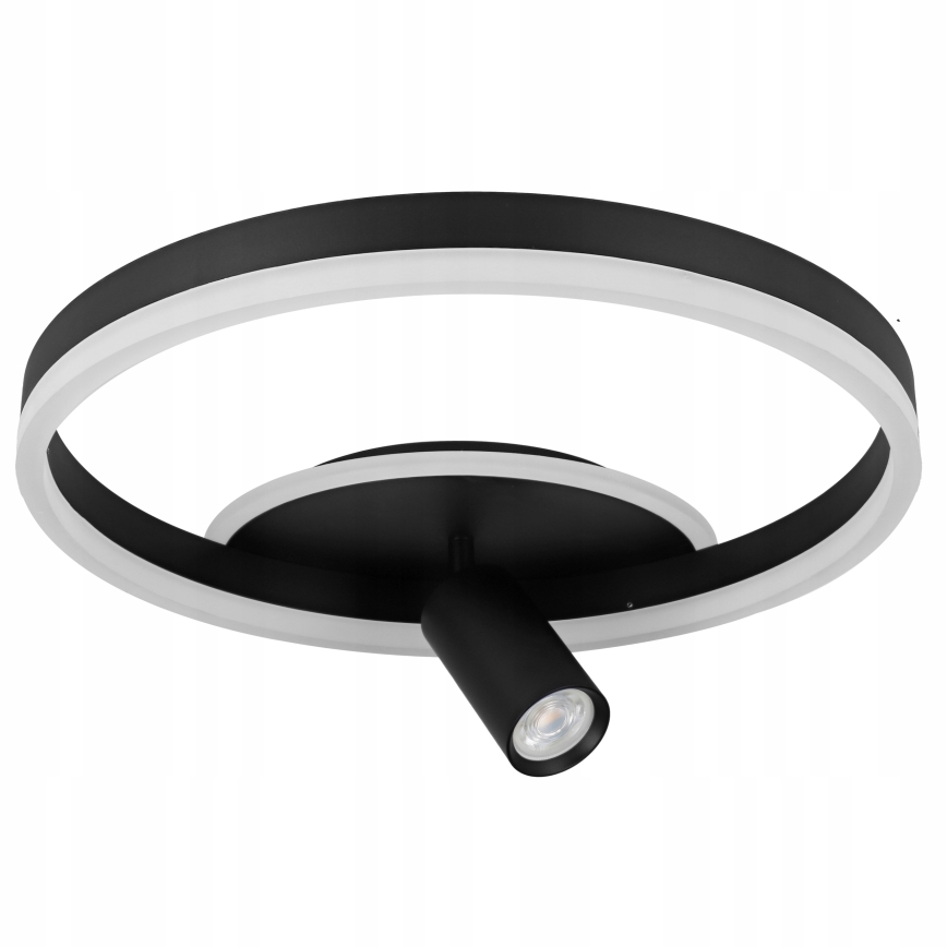 Plafoniera LED 38W/230V + 1xGU10/30W nera