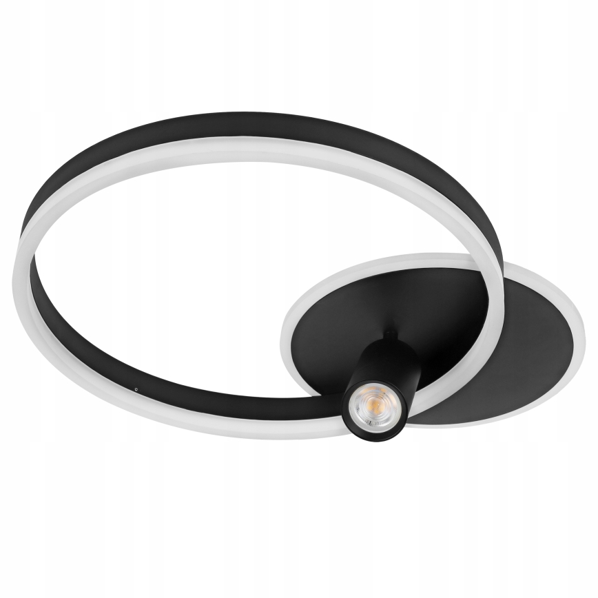 Plafoniera LED 38W/230V + 1xGU10/30W nera