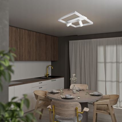 Plafoniera LED/38W/230V + 2xGU10/30W bianca