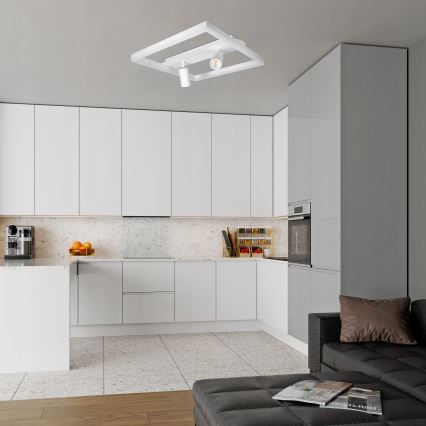 Plafoniera LED/38W/230V + 2xGU10/30W bianca