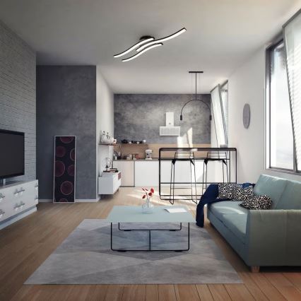 Plafoniera LED 3xLED/6W/230V 2700K nera