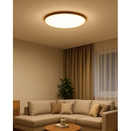 Plafoniera LED 40 W, 230 V, 3000/4000/6500 K, Ø 50 cm, beige