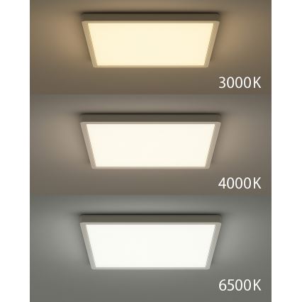 Plafoniera LED/40W/230V 3000/4000/6500K 50x50 cm bianco