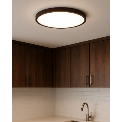 Plafoniera LED 40W/230V 3000/4000/6500K Ø 50 cm marrone